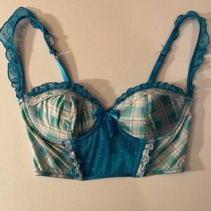 Sexy Little Things Victoria Secret Blue Plaid Bralette